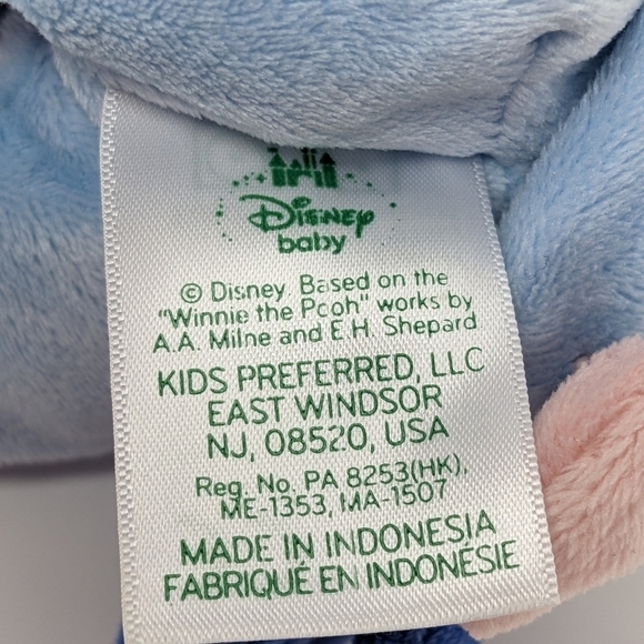 Disney Winnie the Pooh Eeyore Lovey Plush Satin Toy - Picture 4 of 5